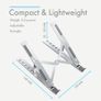 Adjustable Laptop Stand For Desk, Aluminium Portable Laptop Riser Holder, Cooling Stand (10"-15.6") Compatible With Macbook Pro/air, Hp, Lenovo, Sony, Dell, Notebook Tablets Computer (Silver) Image 4