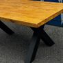 Solid Oak Dining Table 180cm, Ex Display Like New Image 6