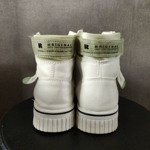 White/Green Hightops, like new