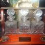 Antique 3-Decanter Wooden & Brass Tantalus Image 9