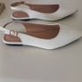 New White Slingback Flats Size 39 Image 2