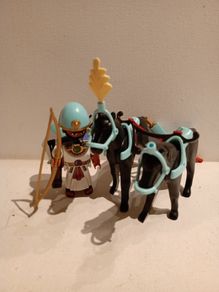 Playmobil 4244 Egyptian Chariot Figure and Horses Only
