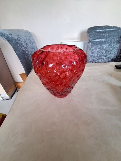 Strawberry Shaped Glass Vase