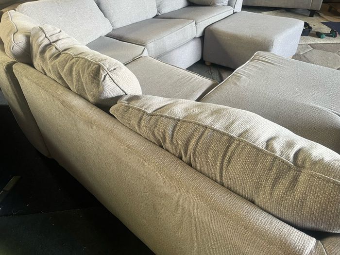 Grey corner sofa set couch