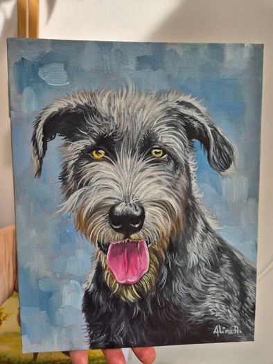 Irish Wolfhound - oil painting