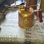 Antique Brass Pneumatic Plant Sprayer featuring a wooden handle Nice decorative piece for display. Postage Available Image 2