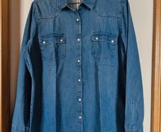 Primark lovely denim shirt, light, in blue s. 18/46