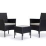 3-Piece Rattan Garden Set with Table & Armchairs Image 2