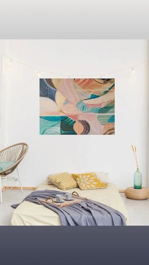 Large Original Abstract Painting Contemporary Art Modern Irish abstract art Framed Warm Art Deco Art