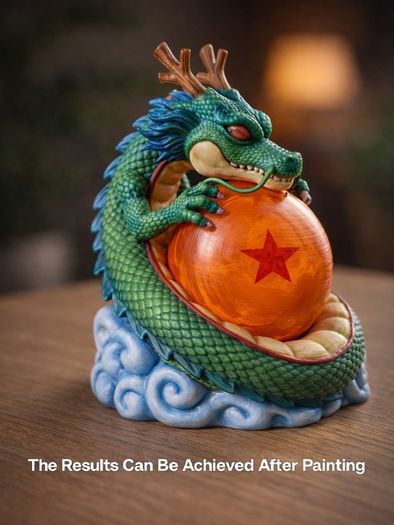 3D Printed Shenron & Dragon Ball Figurine
