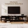 Wooden TV Stand Cabinet - 180cm Long TV Unit With Storage And Adjustable Shelves, Television Console Table for TVs up to 80 inch, Media Entertainment Center For Living Room Bedroom, Walnut Image 3
