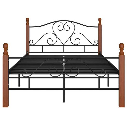 Bed Frame Black Metal 120x200 cm