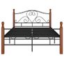 Bed Frame Black Metal 120x200 cm Image 3