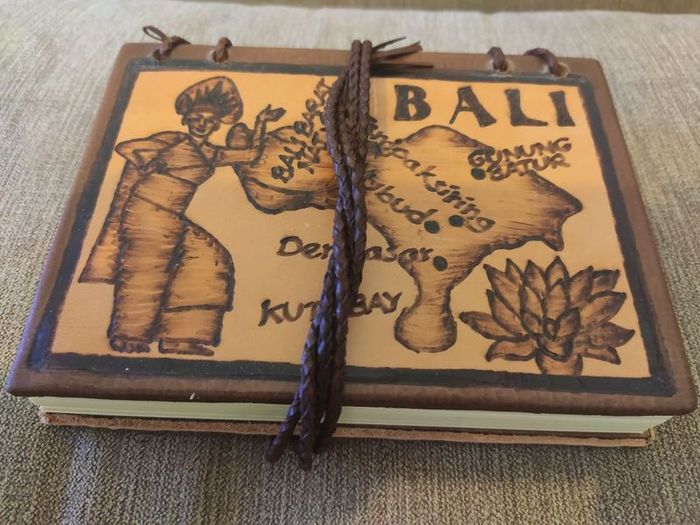 BALI - Leather Travel Scrapbook / Journal - Handcrafted