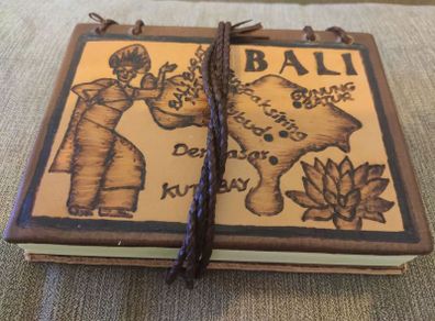 BALI - Leather Travel Scrapbook / Journal - Handcrafted
