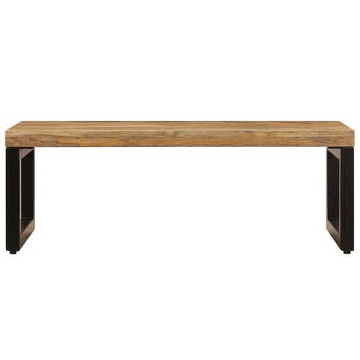 Coffee Table 110x50x35 cm Solid Mango Wood and Steel
