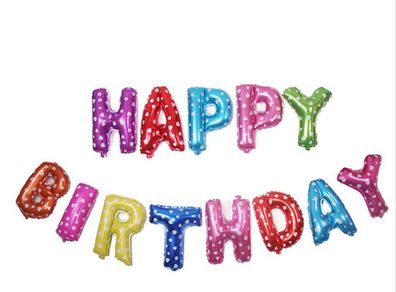 Happy Birthday  Foil Balloons Letters