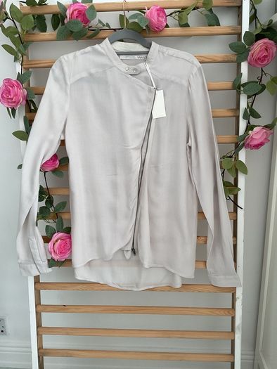 blouse Bnwt yaya biker shade long sleeve beige blouse size 36