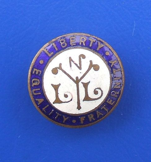 NLYL National League of Young Liberals (political) - membership badge for youth wing of the Liberal Party (1920's)