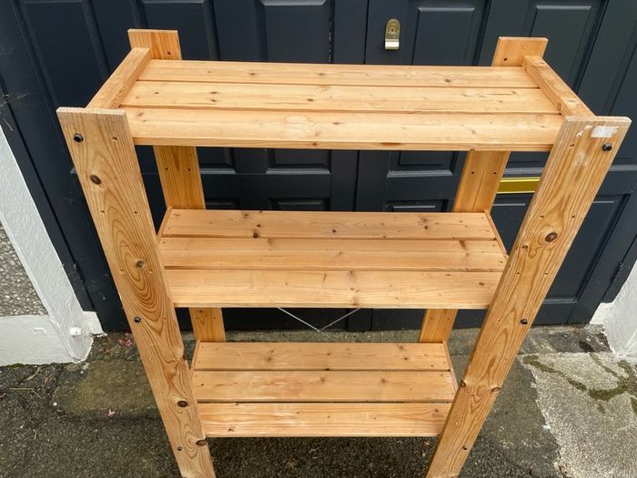 Sturdy Timber Shelving Unit
