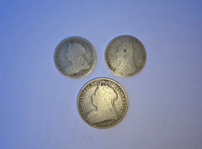 Silver Victoria Coins.
