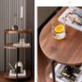 3 Tier Side Table slim side tabl living room Coffee Table Bedside Table,with Storage Shelf Sofa Versatile Furniture for Books, Coffee, and Bedroom Essentials  Ideal Living Room (Rustic Brown) Image 4