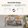 Small L Shaped Desk with Power Outlets,120x70 cm Image 4