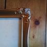Large vintage gilt frame with hand tinted baby portrait 1900s Image 3
