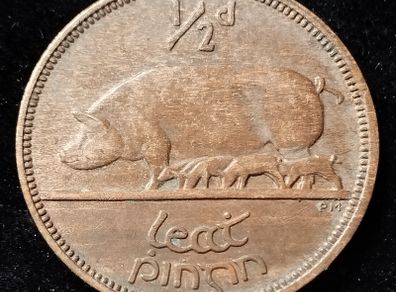 Ireland - 1946 - Half Penny - EF - KM.10 - [515]