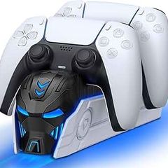 PS5 Controller Charger Station for PlayStation 5-Fast Charger for DualSense Edge PS5 Controller Stand Charger Dock-LED PS5 Controller Charging Station Accessories