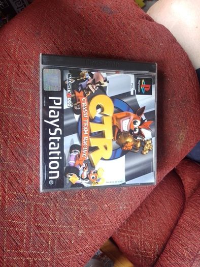 Crash Team Racing PS1 disk and booklet