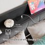 Double Bed Frame with Storage Headboard,Charging Station,LED Lights,4ft6 Metal Platform Upholstered Bed Frame Double Bed,for 135 x 190 cm Image 6