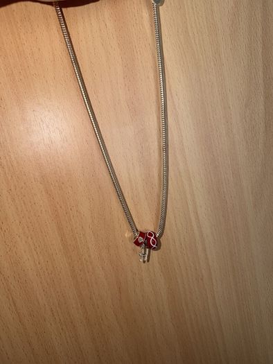 'H' charm silver necklace
