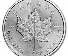 2022 Canada 5 Dollars 1 oz Silver Bullion Coin Maple Leaf BU (In Capsule)