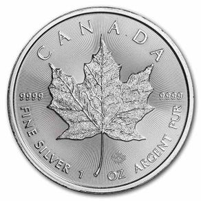 2022 Canada 5 Dollars 1 oz Silver Bullion Coin Maple Leaf BU (In Capsule)