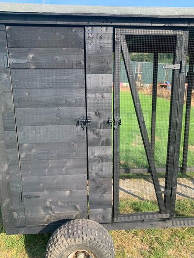 Handmade wooden dog/hen run