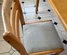 Used Solid Wood Table in Very Good Condition and 6 Brand New and Unused Solid Wood Chairs to Match