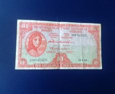 1963 Ireland Ten Shillings Banknote