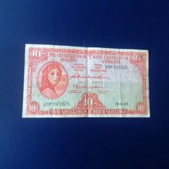 1963 Ireland Ten Shillings Banknote