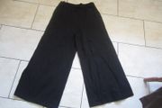 BLACK    stretch  wide leg    size Large