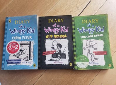 3 Diary of a wimpy kid book bundle
