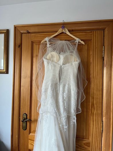 Wedding dress & accessories  - size 10
