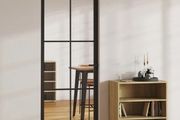 Interior Door ESG Glass and Aluminium 76x201.5 cm Black