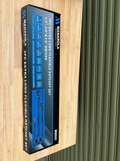 Brand New Manarola 3Pc Extra Long Flexible Ratchet Set