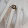 Diamond and Multi-Gemstone Flower Ring Image 7