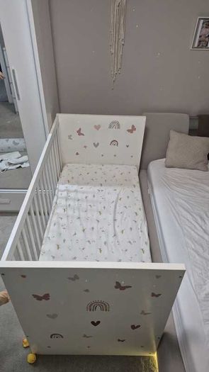 IKEA White Stuva Cot with 2 Drawers 140x70 cm incl. Mattress