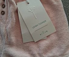 Brand New with tags Leigh Tucker Pink Lowe towel Shorts Size 3-6 months