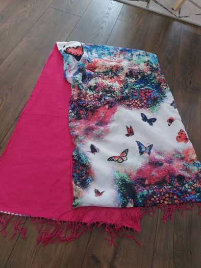 Pink silk scarf