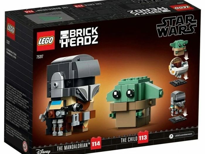 LEGO 75317 BrickHeadz Star Wars The Mandalorian & The Child Retired Set