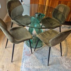 Glass Dining Table and Chairs